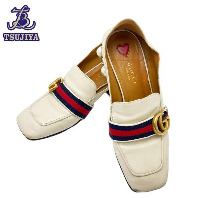 ⭐️Gucci グッチ パンプス パール ホワイト 38(25cm) GUCCI - イタリア製グッチGUCCI 蛇ロゴパールパイソンパンプス