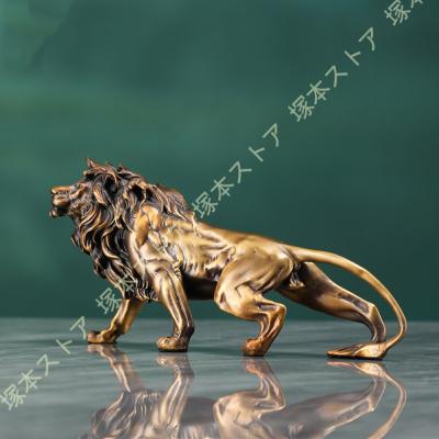 獅子 ライオン 置物 2ペア 金色 ゴールド 黄金 オブジェ 風水グッズ