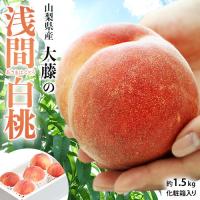 糖度13度選別 桃 もも モモ 山梨県産 大藤の 浅間白桃 特秀品 約1.5kg