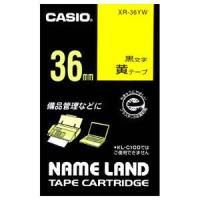 カシオ XR-36YW ネームランド（NAME LAND） スタンダードテープ （黄テープ／黒文字／36mm幅） | ツクモYahoo!店