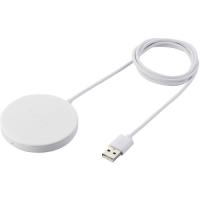 エレコム W-MA01WH ワイヤレス充電器 マグネット内蔵 5W 卓上 ケーブル一体 1m ホワイト | ツクモYahoo!店
