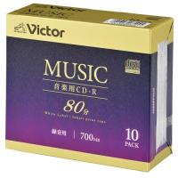 Victor AR80FP10J5 音楽用 24倍速 CD-R 10枚パック 700MB 80分 | ツクモYahoo!店