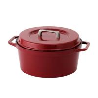 アイリスオーヤマ 無加水鍋 COTOCO 24cm 4L ビーツレッド SMKSN-S24 ガス火IH両対応 | ツクモYahoo!店