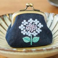 刺繍キット スミレソラ 大和撫子ながま口キット 紫陽花 | つくる楽しみYahoo!店