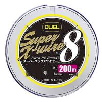 デュエル スーパーエックスワイヤー8 0.6号 200m  5色イエローマーキング / PEライン / 釣具 / メール便可 | 釣人館ますだ Yahoo!店