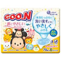 大王製紙 エリエール グーン 肌にやさしいおしりふき つめかえ用 (70枚×3個パック) 詰め替え用 ディズニー disney 防災 備蓄 | ツルハドラッグ ヤフー店