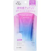 ロート製薬　スキンアクア　トーンアップUVエッセンス　ラベンダーカラー　SPF50+　PA++++　(80g)　日焼け止めエッセンス　顔・からだ用