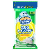 ジョンソン スクラビングバブル 流せるトイレブラシ シトラス つけかえ用 (12個) 替えブラシ トイレ用洗浄ブラシ | ツルハドラッグ ヤフー店