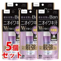 《セット販売》　ライオン Ban 汗ブロック プラチナロールオン 無香性 (40mL)×5個セット 制汗 皮ふ汗臭　医薬部外品 | ツルハドラッグ ヤフー店