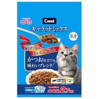 ペットライン キャラットミックス かつお仕立ての味わいブレンド (2.7kg) キャットフード ドライ 国産 | ツルハドラッグ ヤフー店