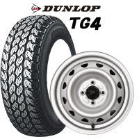 n_ダンロップ タイヤ・スチールホイール 4本セット TG4 145R12 6PR +キャロウィン 12-3.5 | カー用品通販 ツルタオンライン