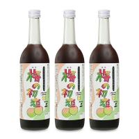 ジュース 野菜ジュース 梅ジュース 梅 中野BC 梅の初恋 瓶 720ml×3本 箱なし | にっぽん津々浦々