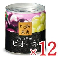 フルーツ缶 にっぽんの果実 岡山県産 ピオーネ 190g × 12缶 ケース販売 ぶどう | にっぽん津々浦々