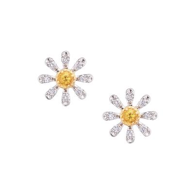 tsutsumi K10 ピアス アメジスト お花 フラワーモチーフ K10 フラワーカットピアス（ピンクアメジスト）｜ L&Co.BIJOUX