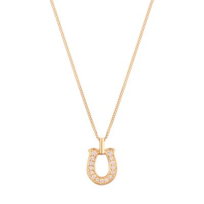 ジュエリーツツミダイヤモンド　K10 馬蹄ネックレストップ ジュエリーツツミ ツツミ ネックレス K10イエローゴールドダイヤモンド