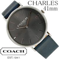 腕時計 メンズ コーチ クォーツ ケース幅40mm チャールズ 革ベルト 