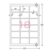 ato5310-6971  カラーLBP&amp;PPC用光沢紙ラベル A4 18面 42X62 100枚 1ケ コクヨ LBP-G1918 | ドクタープライム