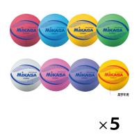 小学校用カラーソフトバレーボール（5球） （5）白 ミカサ MSN64-W*5 教育施設限定商品 ed 125680 | ドクタープライム