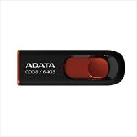 送料無料　A-DATA AC008-64G-RKD 64GB USB　USBメモリー　スライド式 定形外便 発送 | ツノダ商事ヤフー店