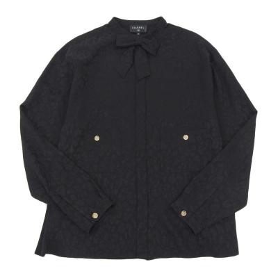 CHANEL シャネル ココマーク レオパード リボン シルク シャツ  