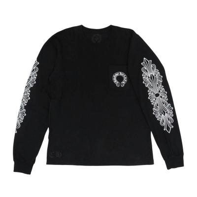 正規品即日発送CHROME HEARTS クロムハーツ　アーチロゴ　ロンT Chrome Hearts HORSESHOE BASEBALL T-SHIRT クロムハーツ ロンT