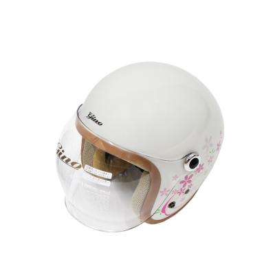 SHOEI 美品 ジェットヘルメット ホワイト/ピンク レディース sena付き SHOEI 美品 ジェットヘルメット ホワイト/ピンク レディース