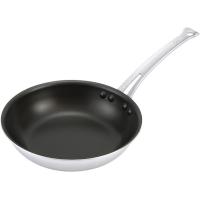 ナカオ　N-164　シルクフライパン（フッ素樹脂加工）【ガス専用】 ステンレスハンドルタイプ　浅型　24cm | 厨房・Byonho