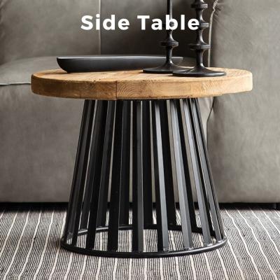 サイドテーブル コーヒーテーブル アイアン 木製 ランプFM-138