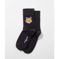 メゾンキツネ MAISON KITSUNE LM06407KT0010 靴下 FOX HEAD SOCKS メンズ ファッション小物 フォックスヘッド ソックス シンプル ロゴ コットン くつ下 | U-STREAM