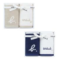 箱入りギフト agnes b. アニエスベー abマリニエール ゲストタオル2枚 約34×35.6cm アイコン ロゴ刺繍 ギフトセット UCHINO ウチノタオル | UCHINO Yahoo!ショッピング店