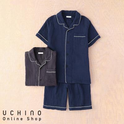 UCHINOパジャマ『M』メンズ上下セットダークグレー