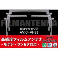 地デジ ワンセグ フルセグ フィルムアンテナ 右2枚 左2枚 4枚 セット カロッツェリア carrozzeria 用 AVIC-VH99 対応 フロントガラス | Q-NET