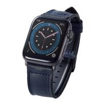 【送料無料】 エレコム AW-45BDLHVNV Apple Watch (アップルウォッチ) バンド 49mm 45mm 44mm 42mm レザー 革 | ウルマックスジャパン