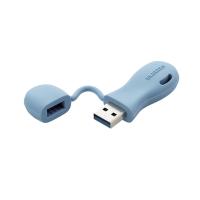 【送料無料】 エレコム MF-JRU3032GBU USBメモリ 32GB USB3.2（Gen1）対応 一体型キャップ式 子ども用 ブルー | ウルマックスジャパン