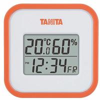 タニタ 温湿度計 時計 カレンダー 温度 湿度 デジタル 壁掛け 卓上 マグネット オレンジ TT-558 OR | ウルマックスジャパン
