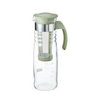 (2個セット)HARIO ハリオ かご網付き水出し茶ポット 1200ml スモーキーグリーン 耐熱ガラス製 熱湯 HCC-12-SG お茶ポット 茶こし 水出しポット お茶 | ウルマックスジャパン