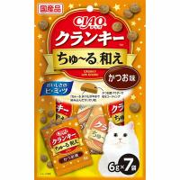 【3個セット】 いなばペットフード CIAO クランキー ちゅ〜る和え かつお味 6g×7袋 | ウルマックスジャパン