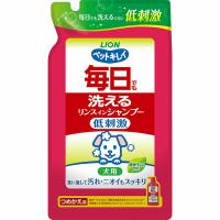 【3個セット】 ライオン ペットキレイ 毎日でも洗えるリンスインシャンプー愛犬用 つめかえ用 400ml | ウルマックスジャパン