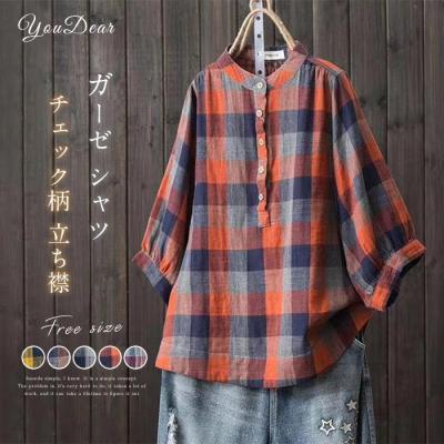 チェックシャツ レディース（袖タイプ：七分袖）のおすすめ人気商品 