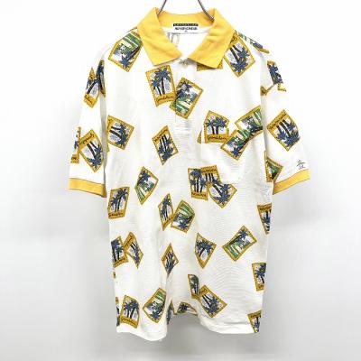 Munsingwear - 新品未使用 ホワイトアンドブラック スポーツシャツ ボタニカル サイズ2 Munsingwear - 新品未使用 ホワイトアンドブラック スポーツ