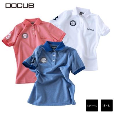 【新品】DOCUS ドゥーカス　GOLFポロシャツ　半袖　ゴルフウェア ドゥーカス クラシック ポロシャツ メンズ 大人 かっこいい