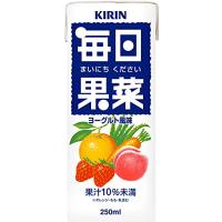 キリンビバレッジ キリン 毎日果菜 250ml 紙パック ×24本 果実と野菜のおいしさを楽しめる飲みやすいフルーツヨーグルト風味 24 本 | unli-mall