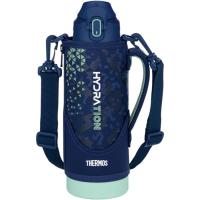 サーモス 水筒 真空断熱スポーツボトル 1L ネイビーミント 保冷専用 子供用 ポーチ付き 肩に優しいストラップ FJS-1000F NVMT | unli-mall