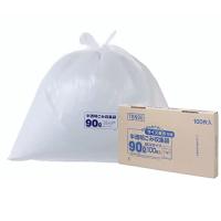 ジャパックス ゴミ袋 容量表示入 白半透明 90L 横90cm×縦100cm厚さ0.025mm 収納に便利な ボックスタイプの ポリ袋 TBN- | unli-mall