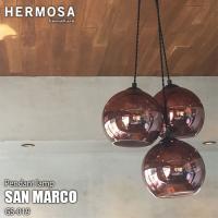 HERMOSA ハモサ SAN MARCO サンマルコ GS-019 天井照明 ペンダントライト 3灯 ガラスシェード インダストリアル レトロ ビンテージ ミッドセンチュリー | アンリミット