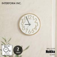 INTERFORM インターフォルム Nokka ノッカ 掛時計 CL-4341 掛け時計 ウォールクロック 壁掛け時計 音がしない スイープムーブメント スイープセコンド | アンリミット