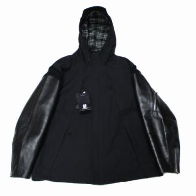UNDERCOVER マウンテンパーカー UNDERCOVER◇J/24AW/袖レザーマウンテンパーカー/ジャケット/3
