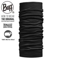 ◆◆○送料無料 メール便発送 ＜Buff（バフ）＞ ネックウォーマー メリノウール LIGTHWEIGHT MERINO WOOL SOLID BLACK 330079 | アップステアーズ