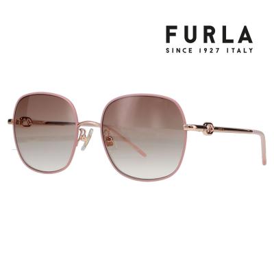 FURLA ピンク サングラス ケース付き フルラ FURLA ラウンド ピンク ピンクグラデーションレンズ