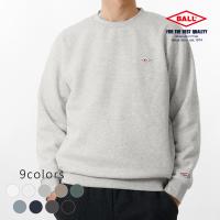 トレーナー メンズ 裏起毛 暖かい 冬 厚手 無地 長袖 ブランド 50代 40代 30代 ロゴ 保温 暖かい 防寒 ユニセックス おしゃれ 秋 BALL ボール 64535